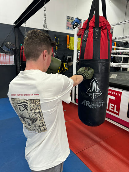 oversized shirt egyptian dynasty white men model boxing gym 