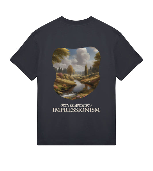 t-shirt oversized impressionism men art back 