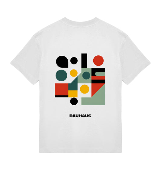 White oversized t-shirt men Bauhaus