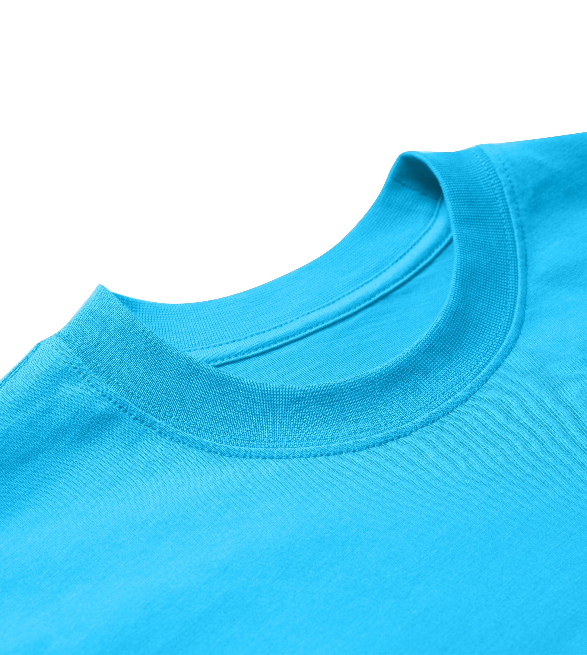 oversized t-shirt turquoise mosaic neck label detail men