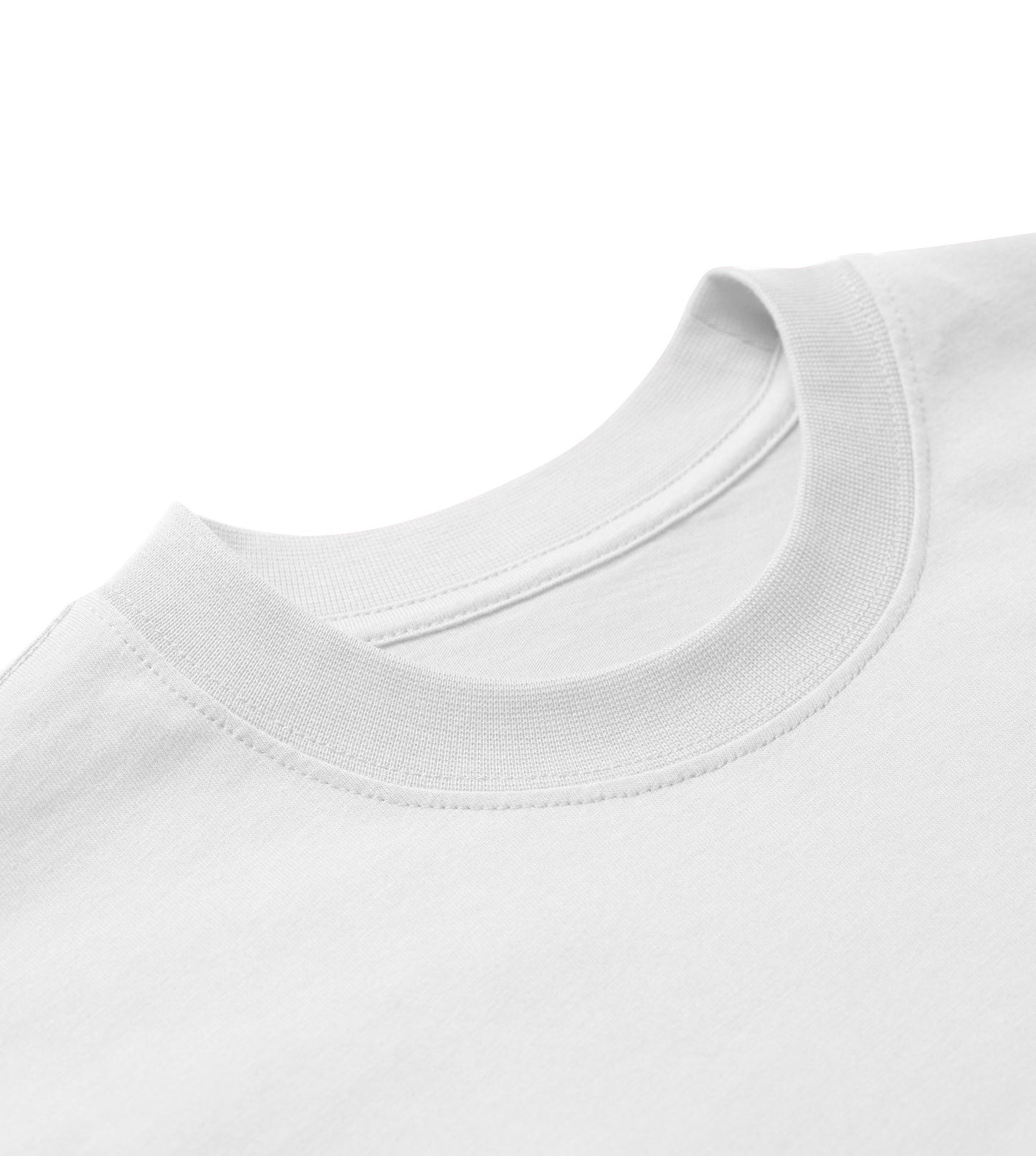 White oversized t-shirt Bauhaus women detail